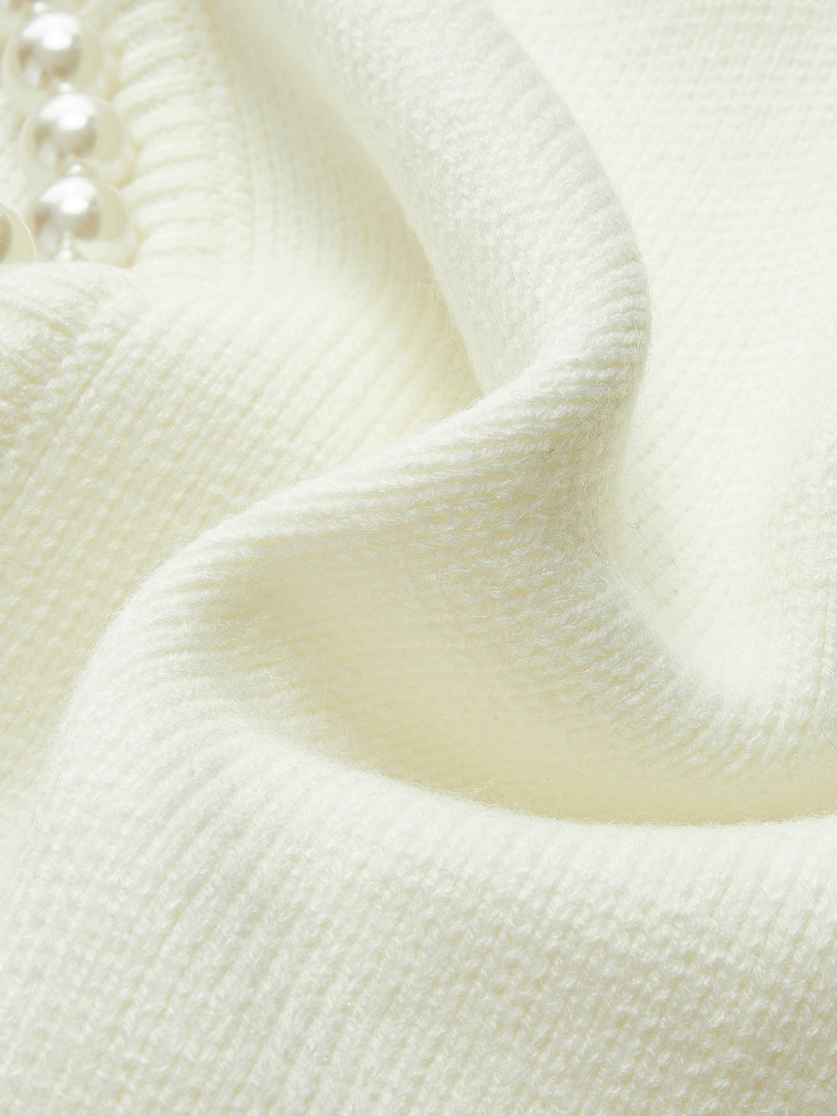 Talicia Cardigan Met Gefranste Rand en Parelmoeren