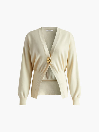 Gouden Knopen Cardigan voor Vrouw