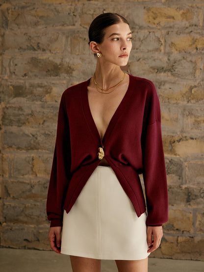 Gouden Knopen Cardigan voor Vrouw