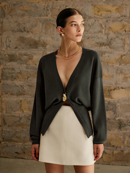 Gouden Knopen Cardigan voor Vrouw