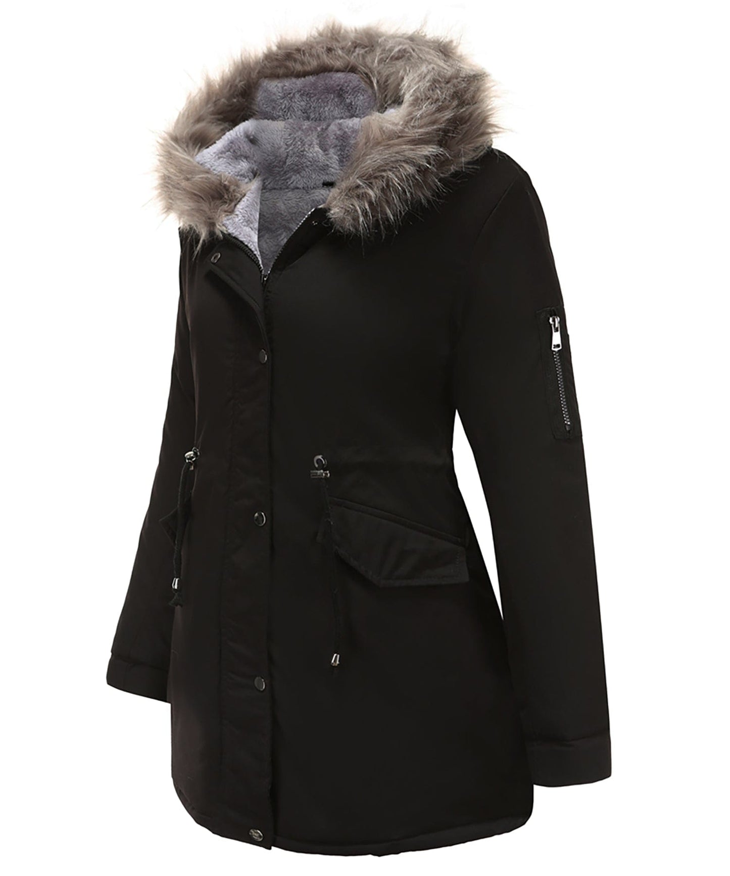 Dames Winterjas Gewatteerd Met Capuchon Warm en Waterdicht