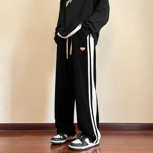 Heren Trainingsbroek Baggy met Strepen Comfortabele Fit