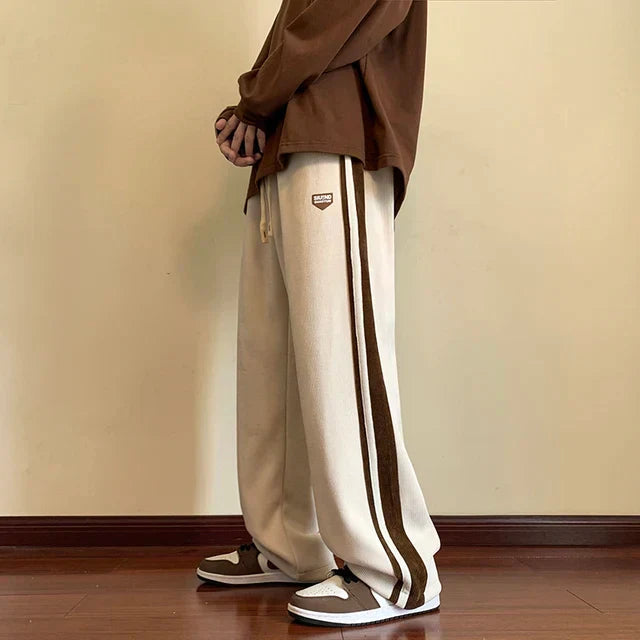 Heren Sweatpants met Strepen Rechte Pijpen Comfortabel