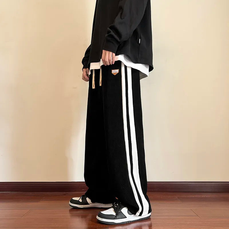 Heren Trainingsbroek Baggy met Strepen Comfortabele Fit