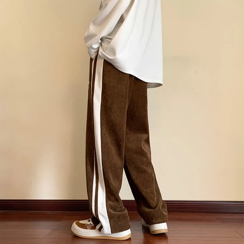 Heren Sweatpants met Strepen Rechte Pijpen Comfortabel