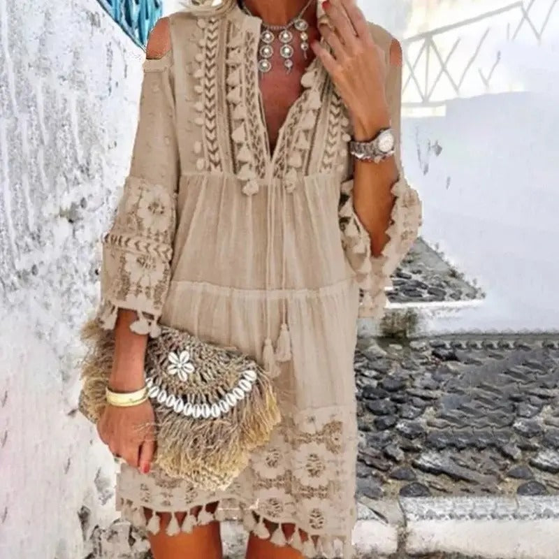 Bohostyle Jurk Mini Zomerjurk Vrouw - StudioMarella