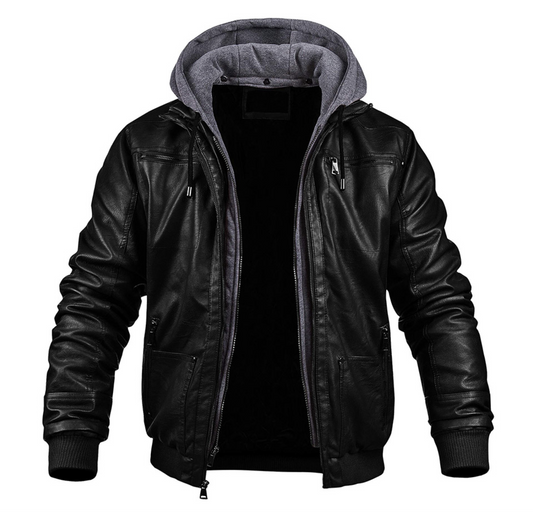 Leren Jas Heren Winter Parka met Capuchon - StudioMarella