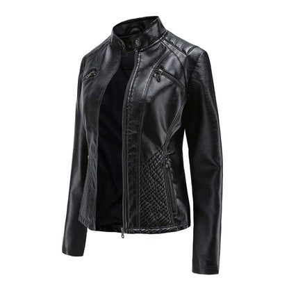 Dames Leren Jas Klassieke Stijl Elegant Design