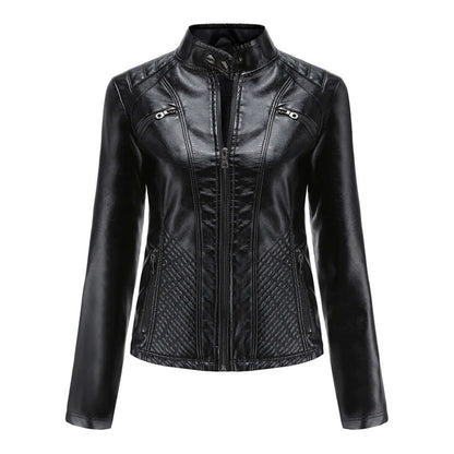 Dames Leren Jas Klassieke Stijl Elegant Design
