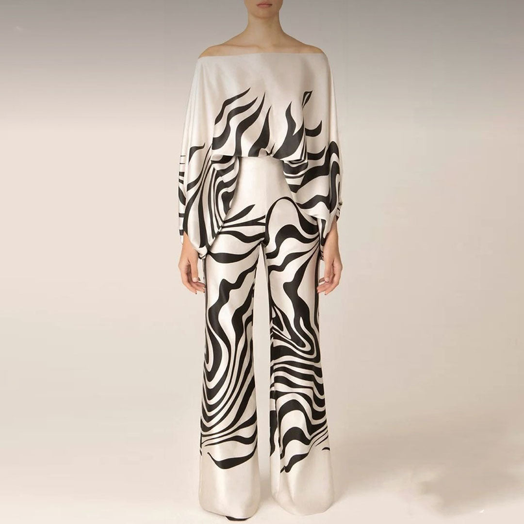 Dames Pyjama Set Satijn Zacht Tweedelig Elegante Slapen - StudioMarella