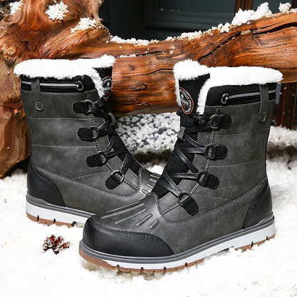 Heren Winterlaarzen Warm Gevoerd Waterdicht met Antislipzool