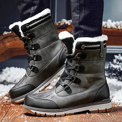 Heren Winterlaarzen Warm Gevoerd Waterdicht met Antislipzool