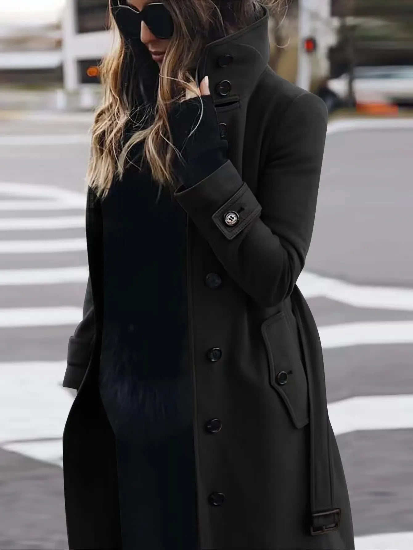 Dames Regenjas Waterdicht Lange Trenchcoat met Ceintuur