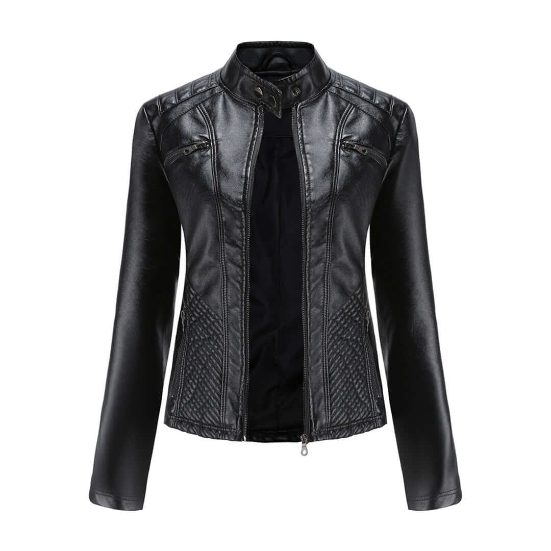 Dames Leren Jas Elegante Klassieke Stijl - StudioMarella