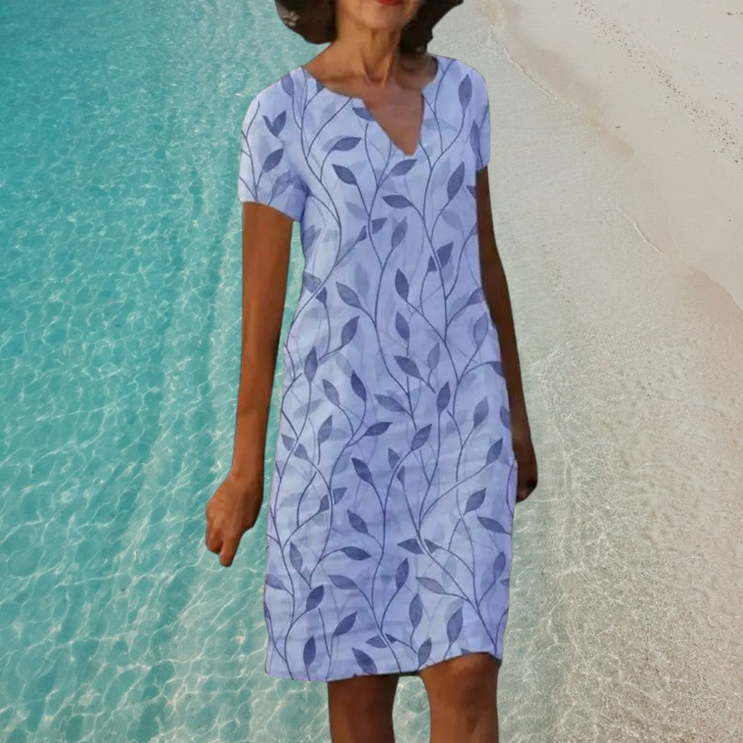 Vrouwen Zomerjurk Korte Mouw Zomerse Jurk Laura Stijl