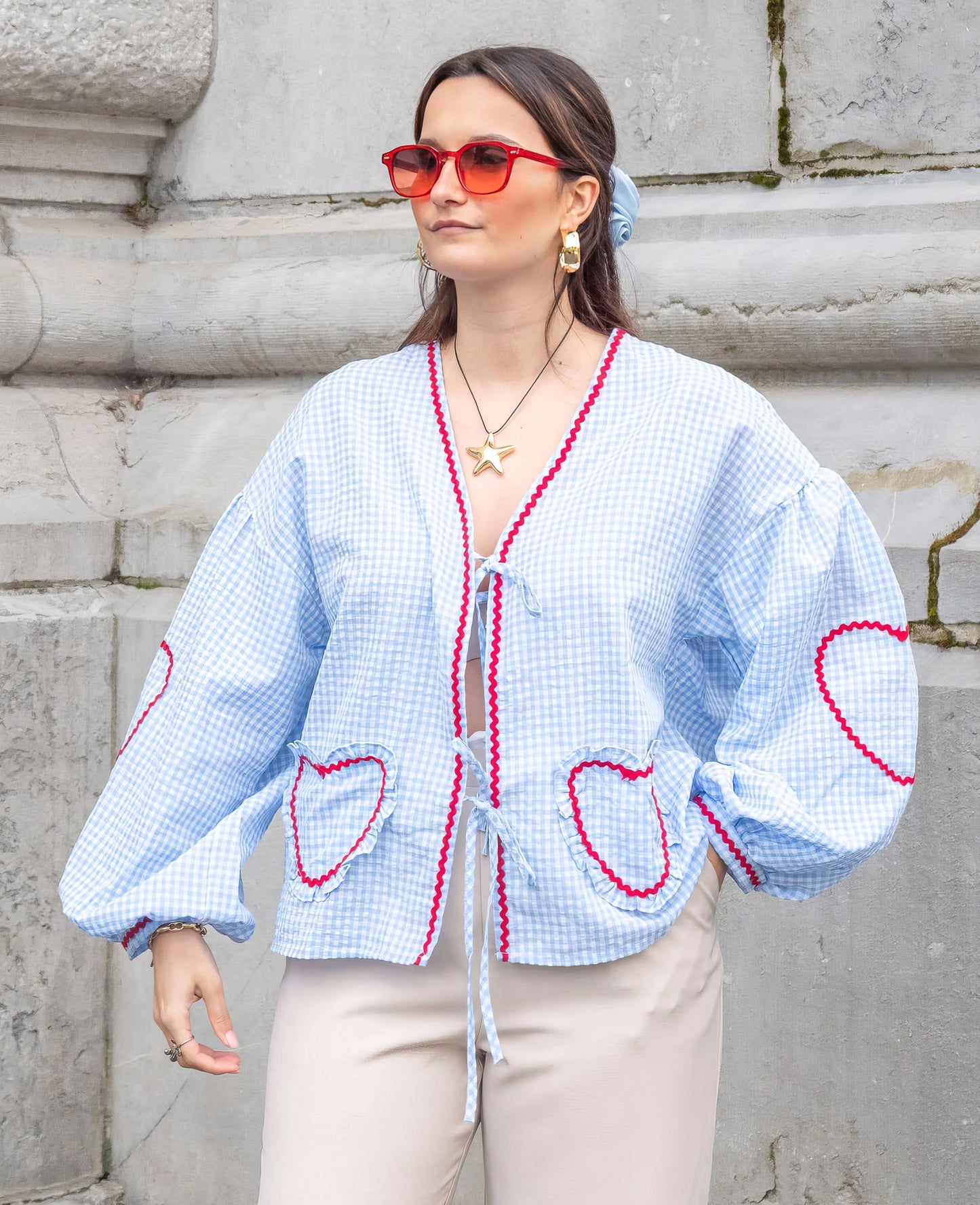 Vrouwen Top met Hartjesprint ZomerJurk Stijl