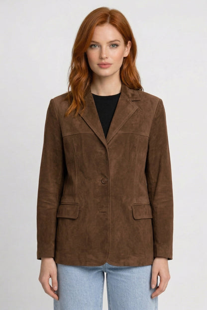 Dames Blazer Klassiek Getailleerd Met Revers