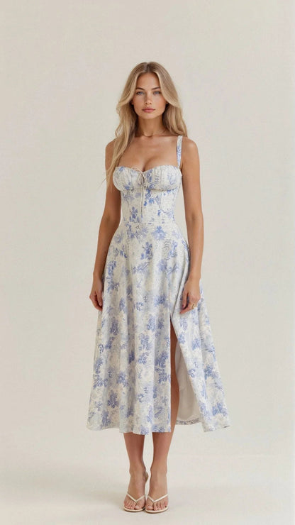 Bloemenjurk | Elegante Bustier Met Taille Shaper 1