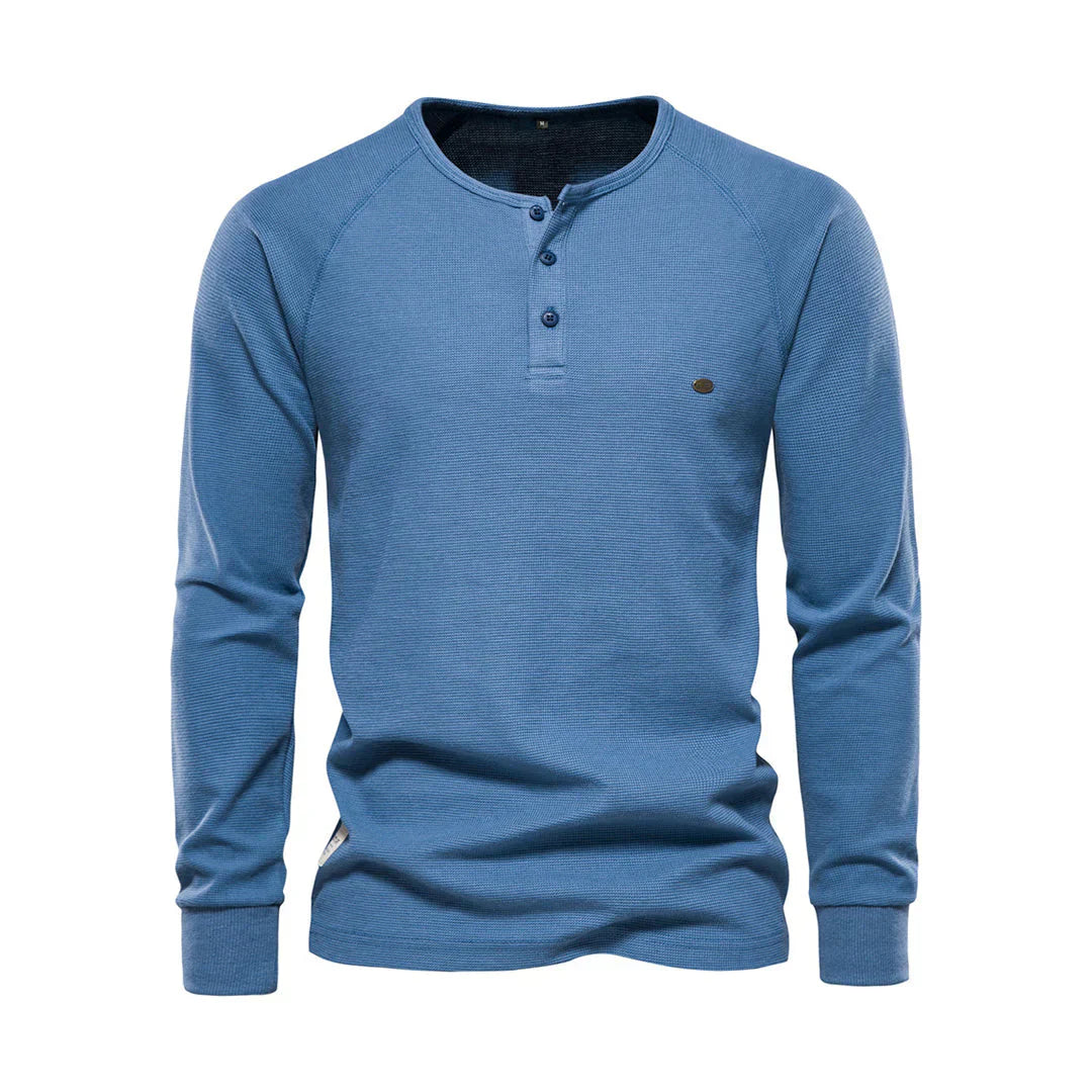 Heren Overhemd Lange Mouw Ronde Hals Knoopsluiting Comfortabel