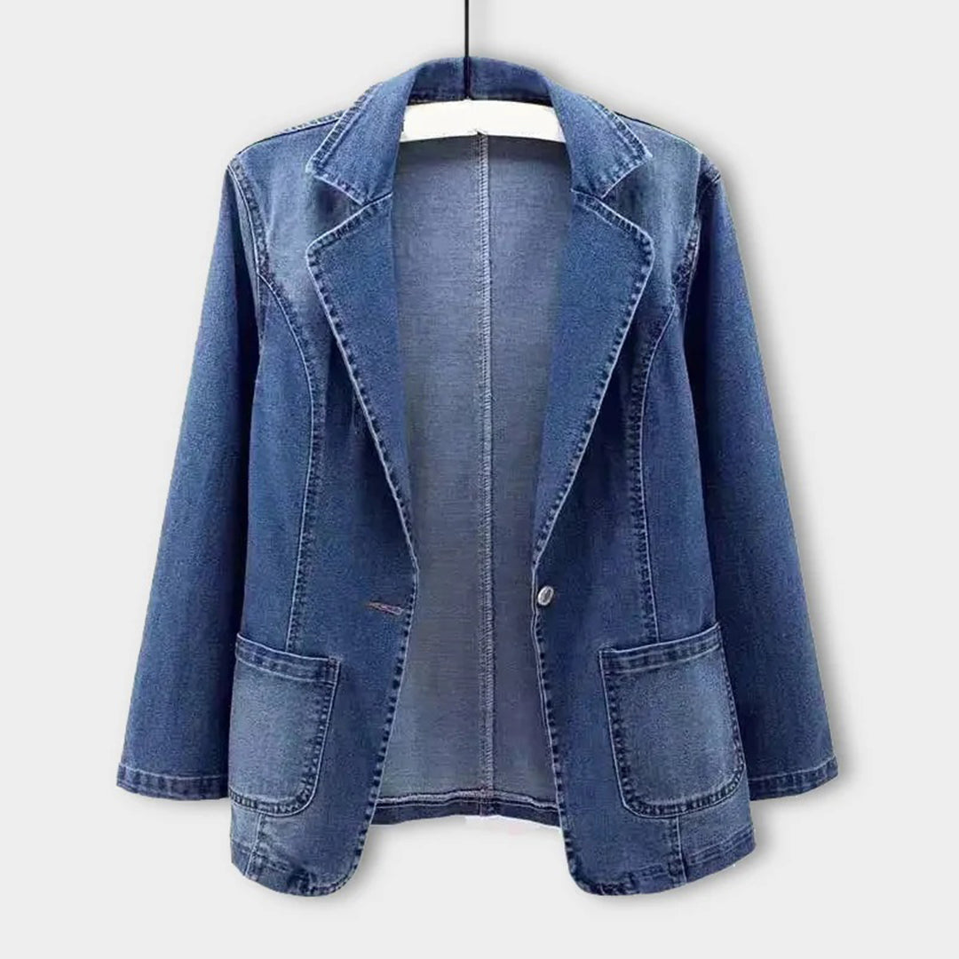 Dames Jeansjasje Blazer Moderne Denim Look - StudioMarella