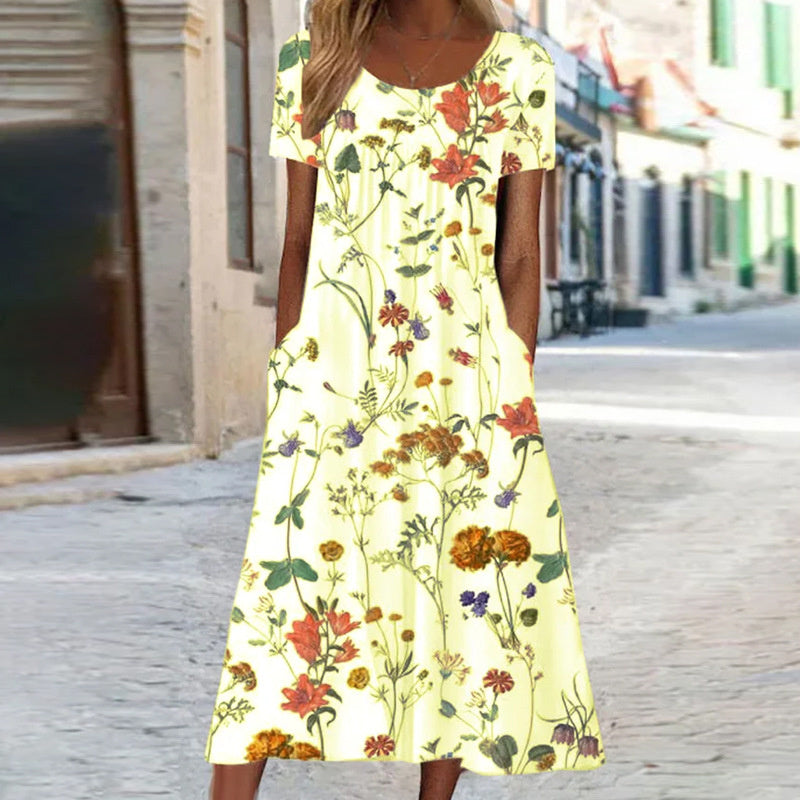 Boho Bloemen Jurk Aura Abito Stijl