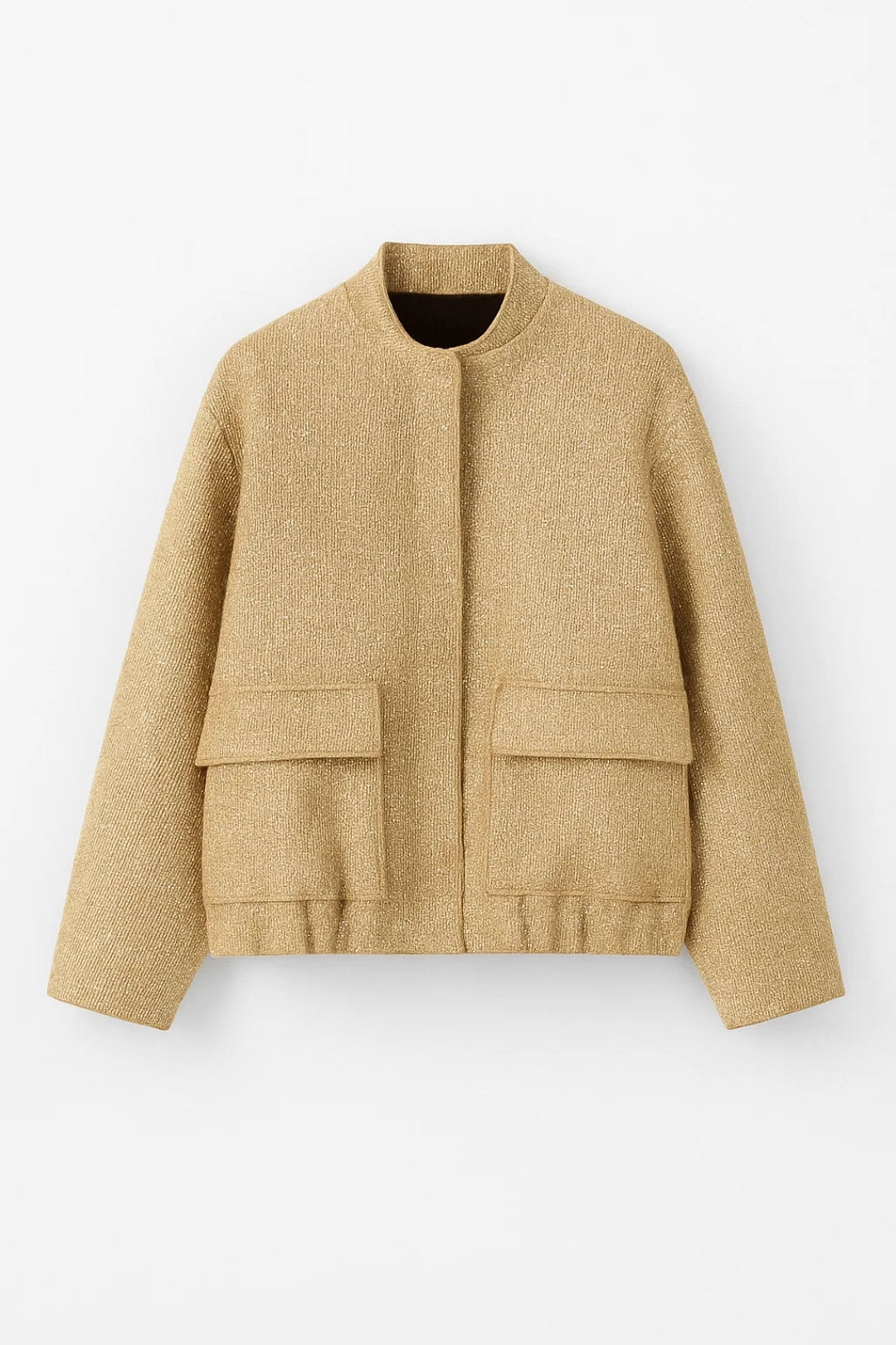 Dames Jas Kort Box Model Met Grote Zakken Relaxed Fit - StudioMarella