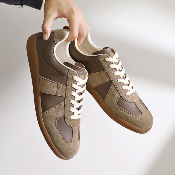 Heren Sneakers Low-Top met Veters en Stijlvolle Details
