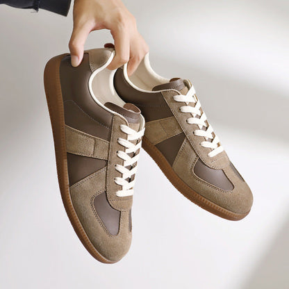 Heren Sneakers Low-Top met Veters en Stijlvolle Details