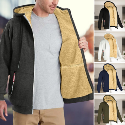 Hooded jas voor mannen zwart klassiek design - StudioMarella