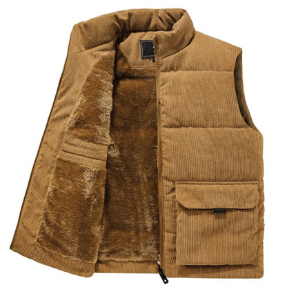Heren Corduroy Vest Warm en Stijlvol voor de Winter
