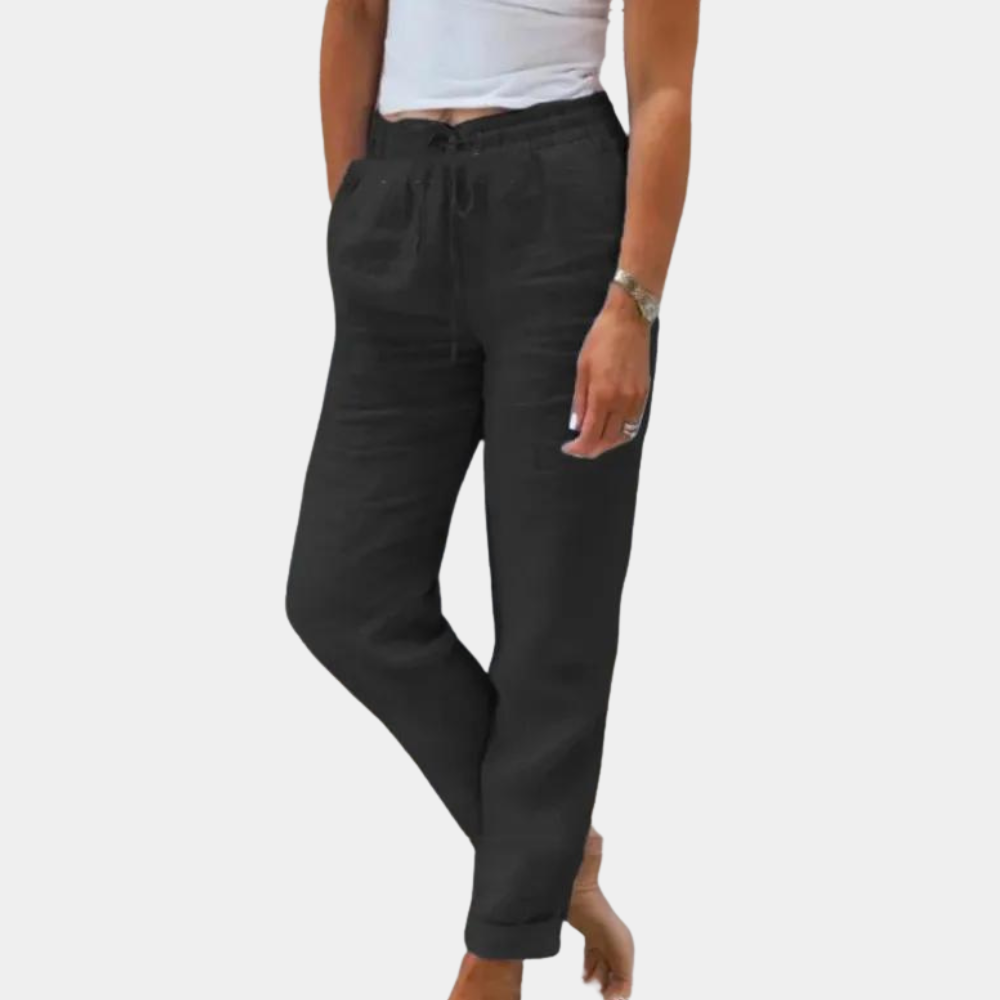 Dames Linnen Broek Zomerse Comfort Broek voor Vrouw
