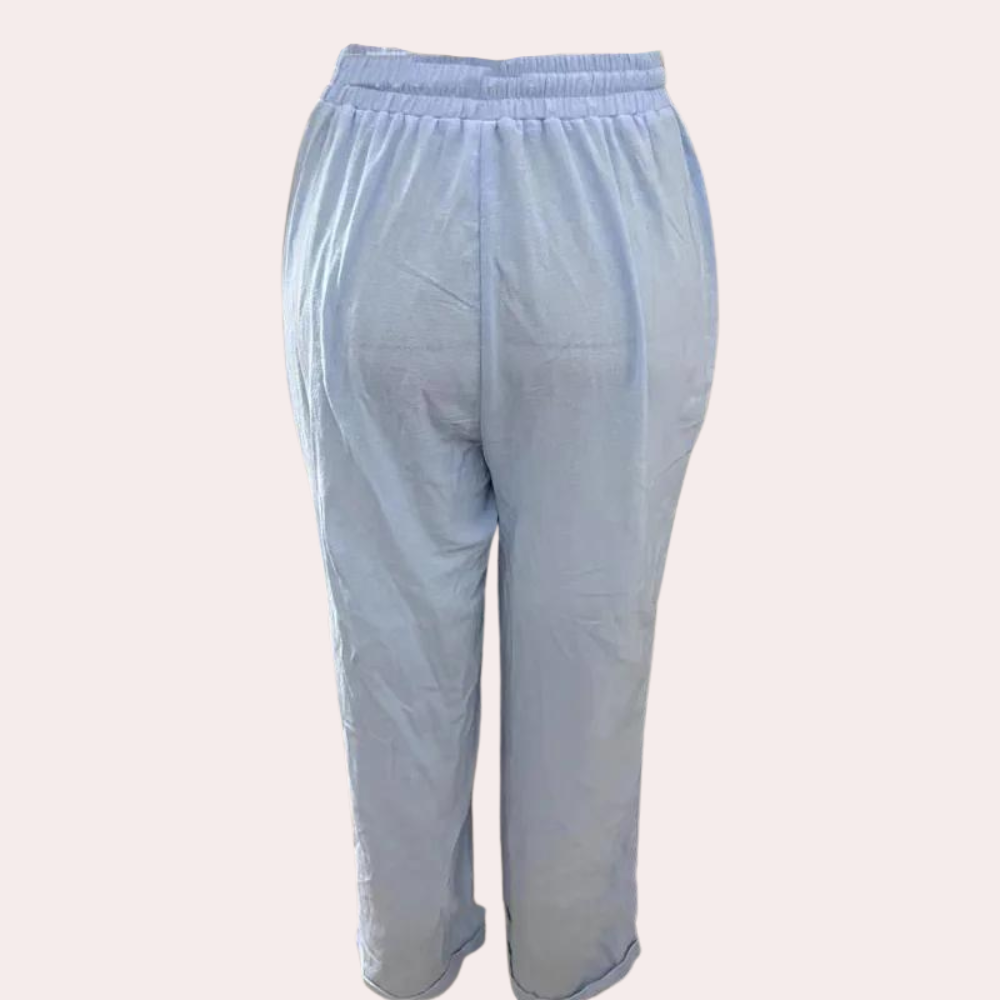 Dames Linnen Broek Zomerse Comfort Broek voor Vrouw