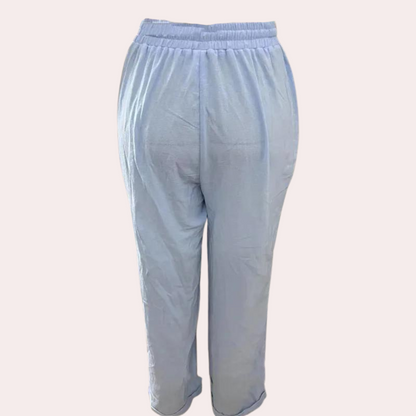 Dames Linnen Broek Zomerse Comfort Broek voor Vrouw