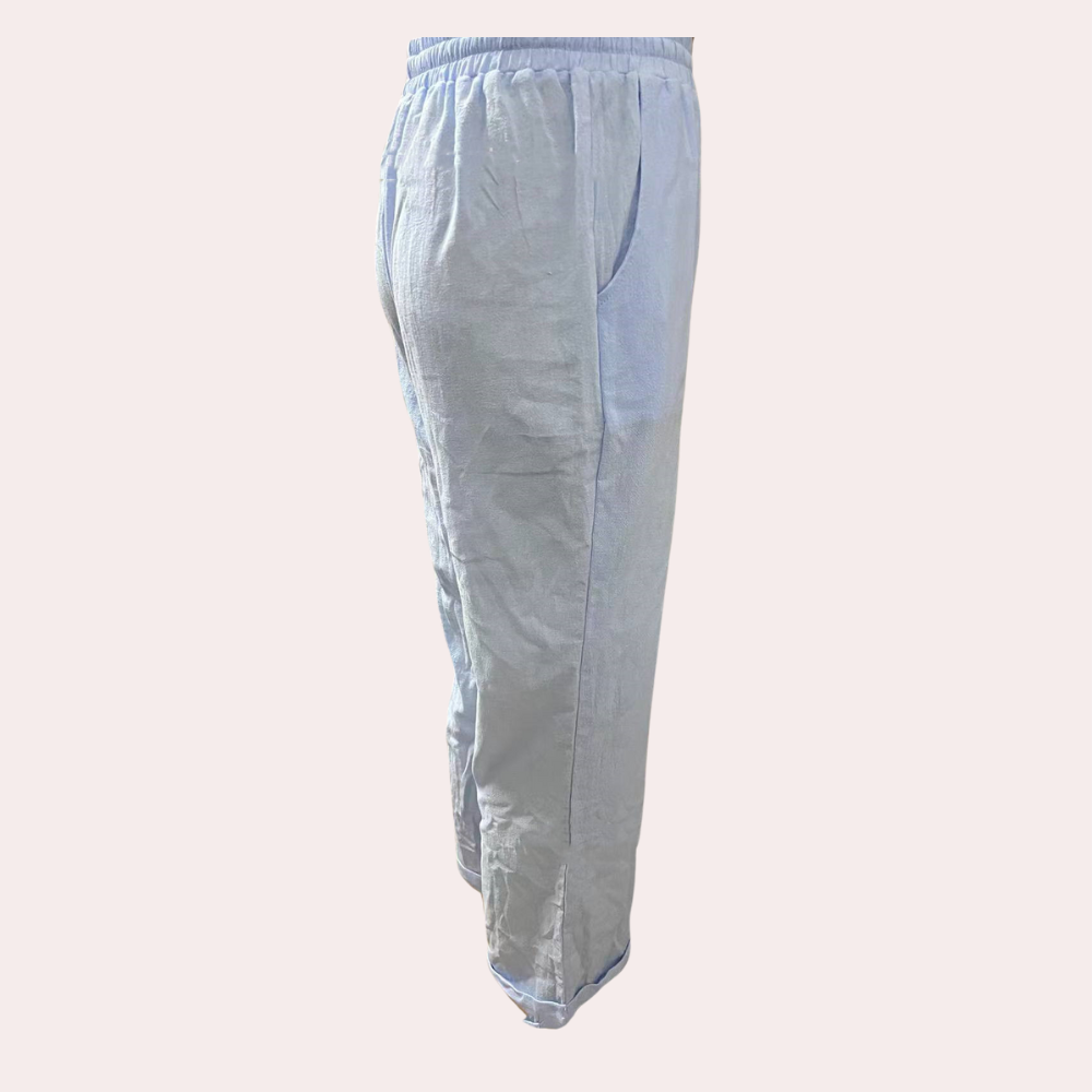 Dames Linnen Broek Zomerse Comfort Broek voor Vrouw