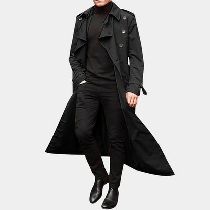 Heren Trenchcoat Dubbelrijig met Riemsluiting Klassiek en Duurzaam