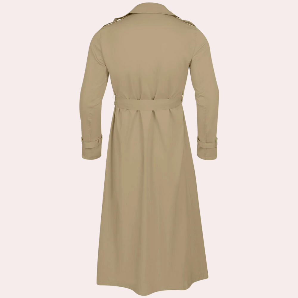 Heren Trenchcoat Dubbelrijig met Riemsluiting Klassiek en Duurzaam