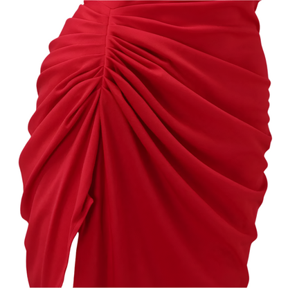 Avondjurk Glitter Asymmetrisch Kort Model Feestjurk