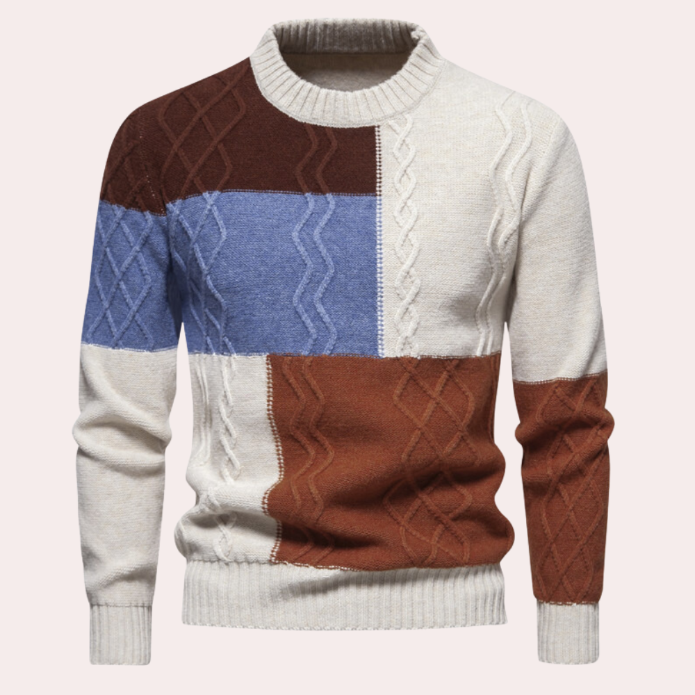 Heren Trui Gebreid Ronde Hals Slim Fit Herfst Winter