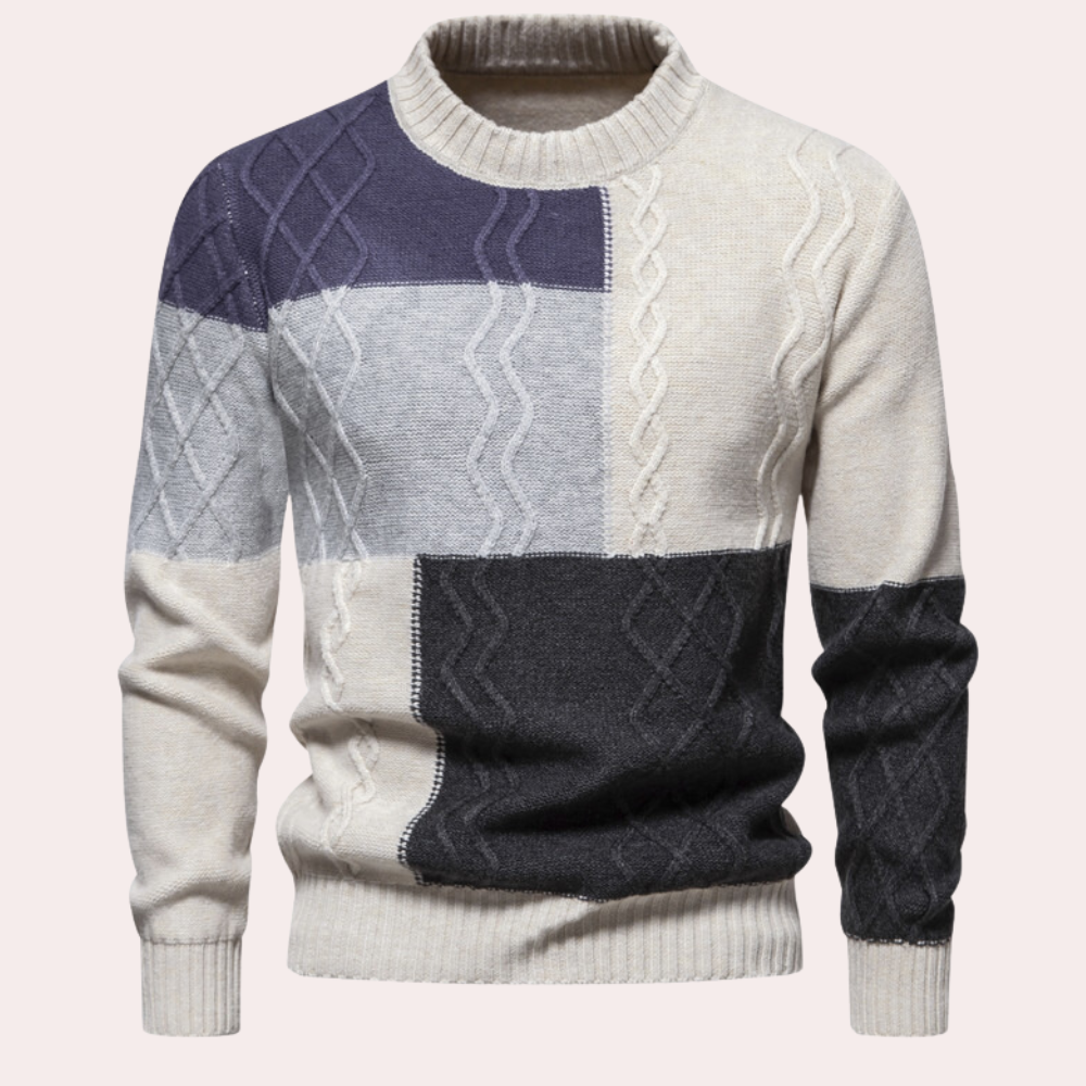 Heren Trui Gebreide Ronde Hals Slim Fit Winter - StudioMarella