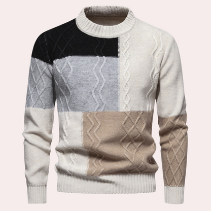 Heren Trui Gebreid Ronde Hals Slim Fit Herfst Winter