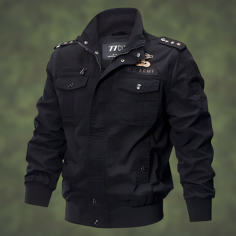Leren Bomberjack Heren Militair Stijl Nicholas