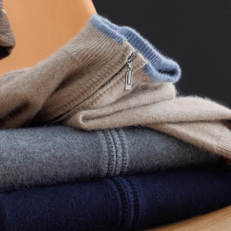 Heren Cashmere Vest Rits Elegante Snit
