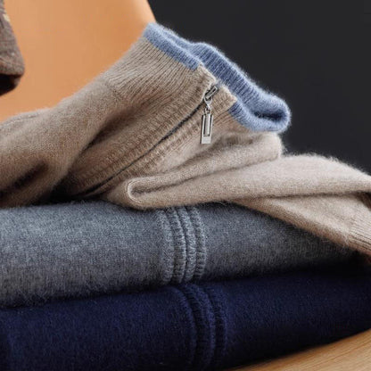 Heren Cashmere Vest Rits Elegante Snit