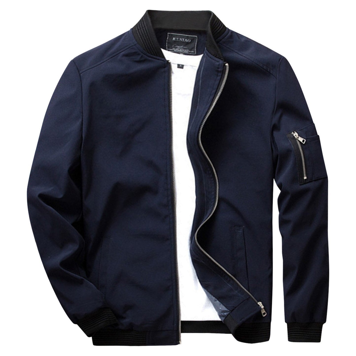 Heren Jasje Slim Fit Stijlvol Zwart Design