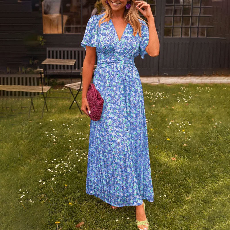 Camille | Lange Jurk Dames met V-hals voor Feestelijke Kleding 4