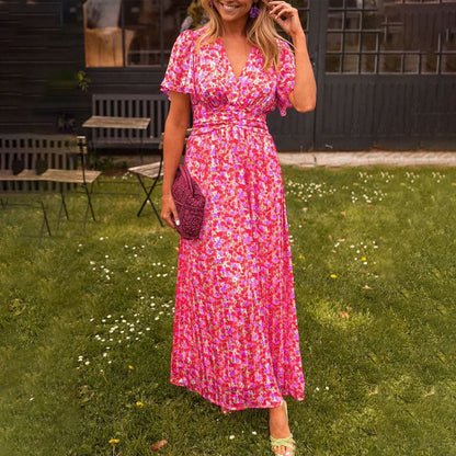 Camille | Lange Jurk Dames met V-hals voor Feestelijke Kleding 6
