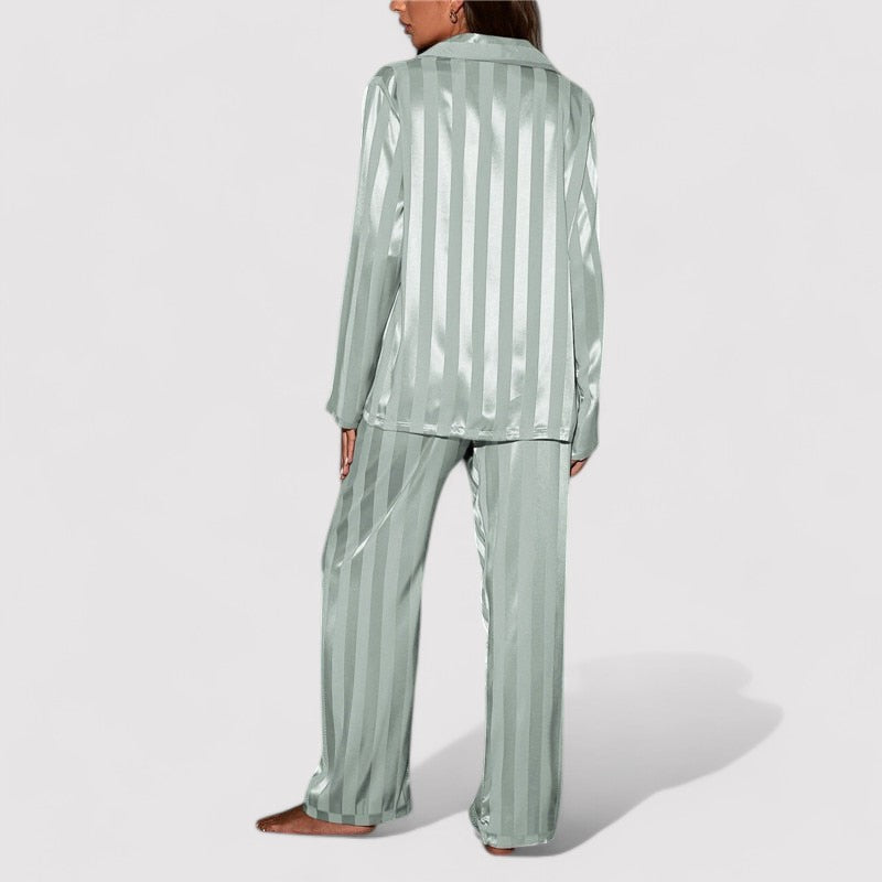 Dames Pyjama Set Gestreept Zijde Comfortabel