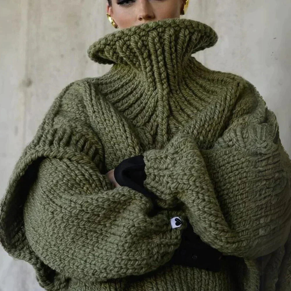 Dames Trui Gebreid Warm Oversized Wintermode