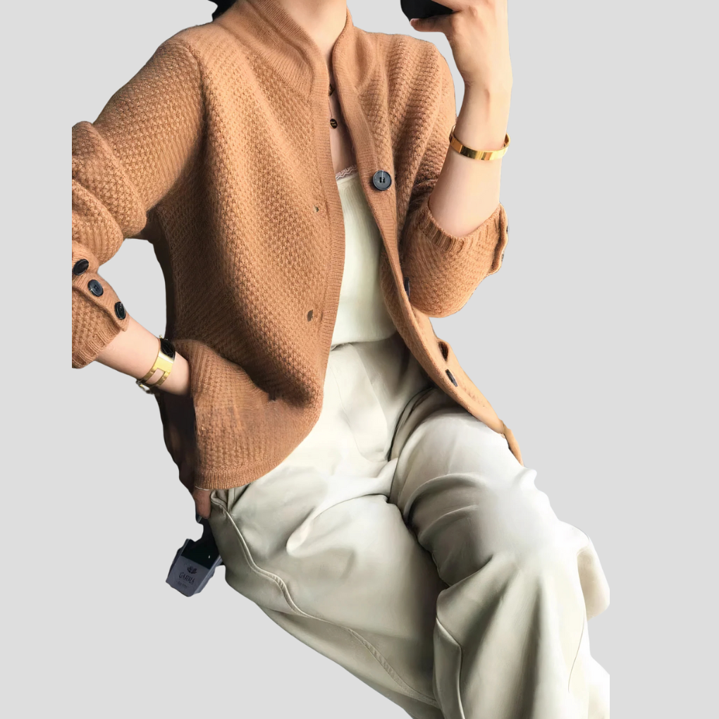 Cassandra | Lange Cashmere Cardigan met V-hals