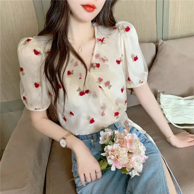 Vrouwelijke Blouses met Vogelprint Zomercollectie - StudioMarella